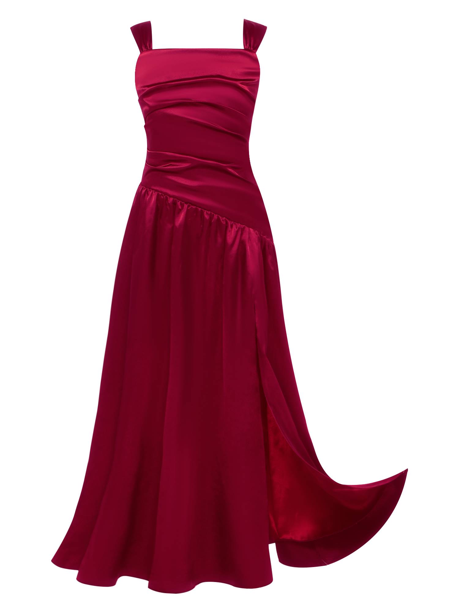 Girls Elegant Satiny Party Gown Flower Girl Dress for Wedding & Baptism