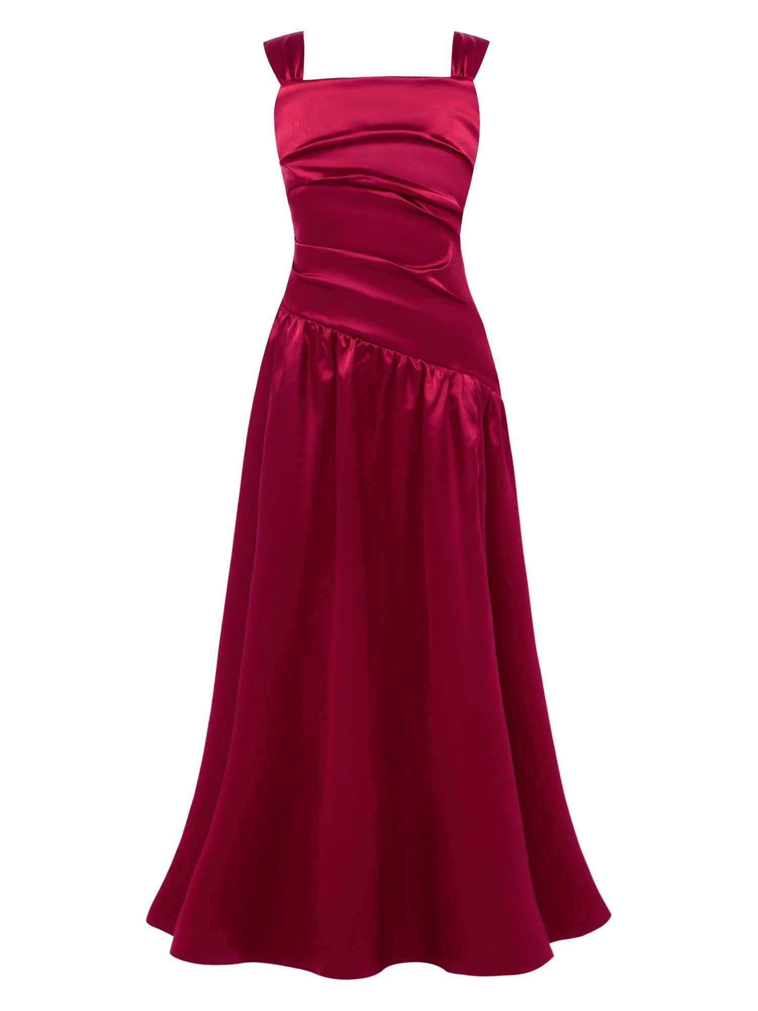 Girls Elegant Satiny Party Gown Flower Girl Dress for Wedding & Baptism