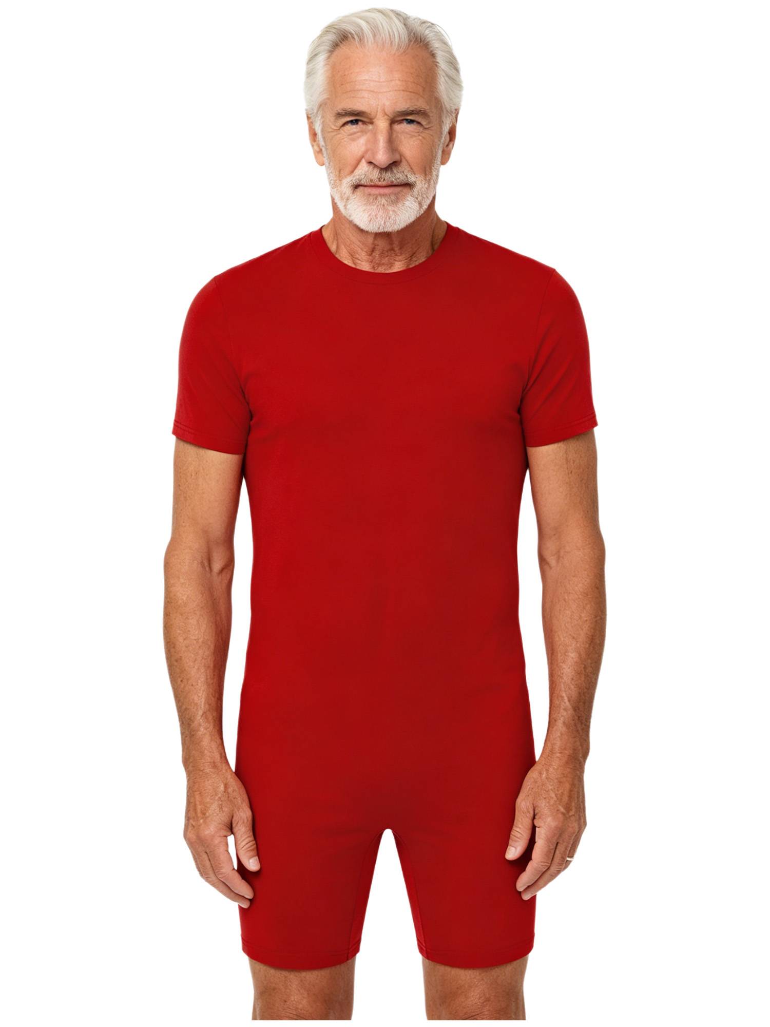 Adults Unisex Anti-strip Adaptive Jumpsuit Short Sleeve Back Zipper Rompers