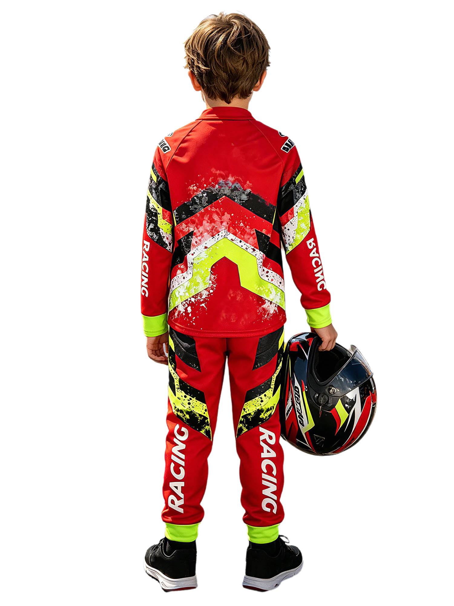 Boys Motocross 2-Piece Jersey & Pants Set for Off-Road & Mountain Biking