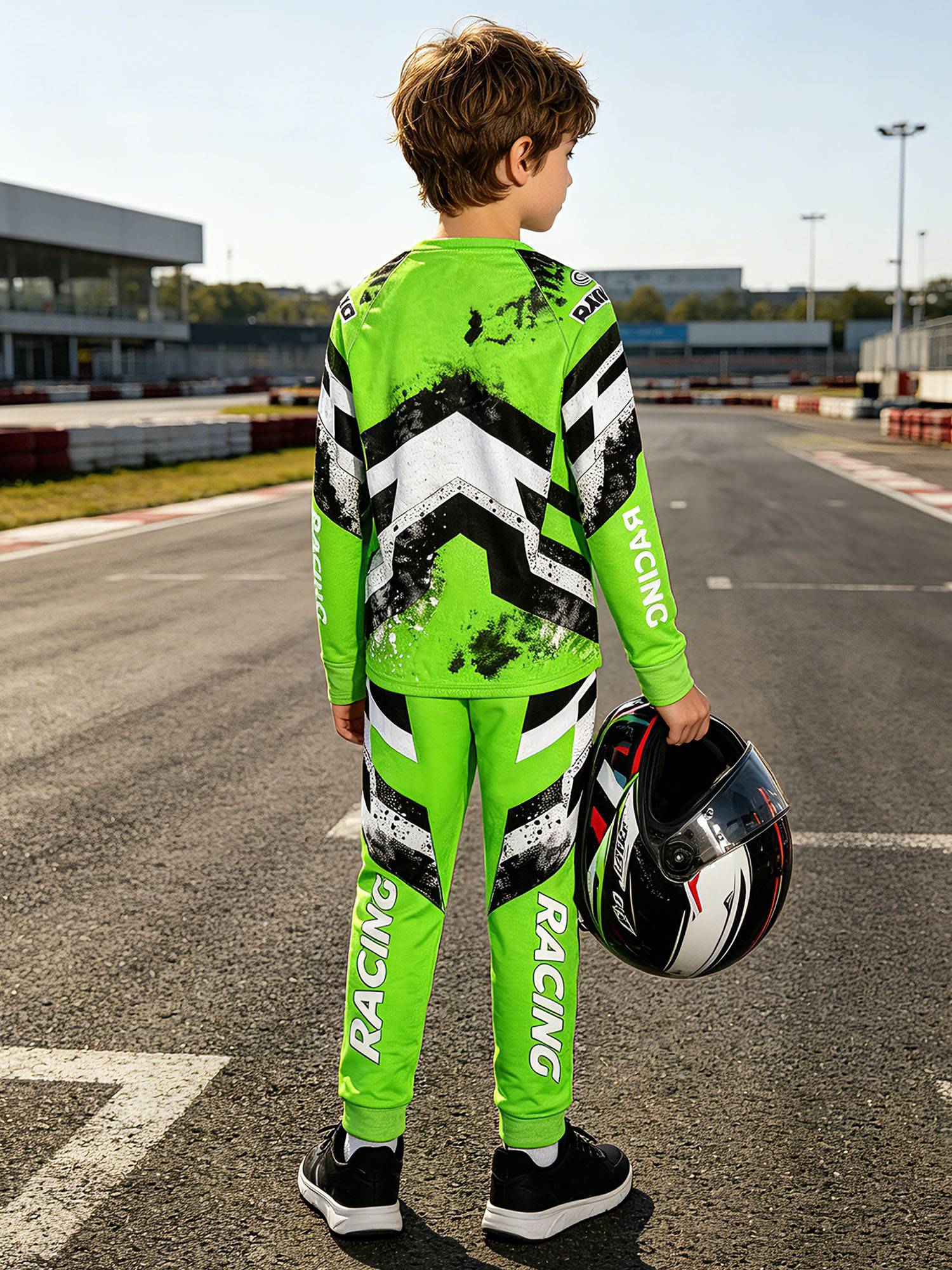 Boys Motocross 2-Piece Jersey & Pants Set for Off-Road & Mountain Biking