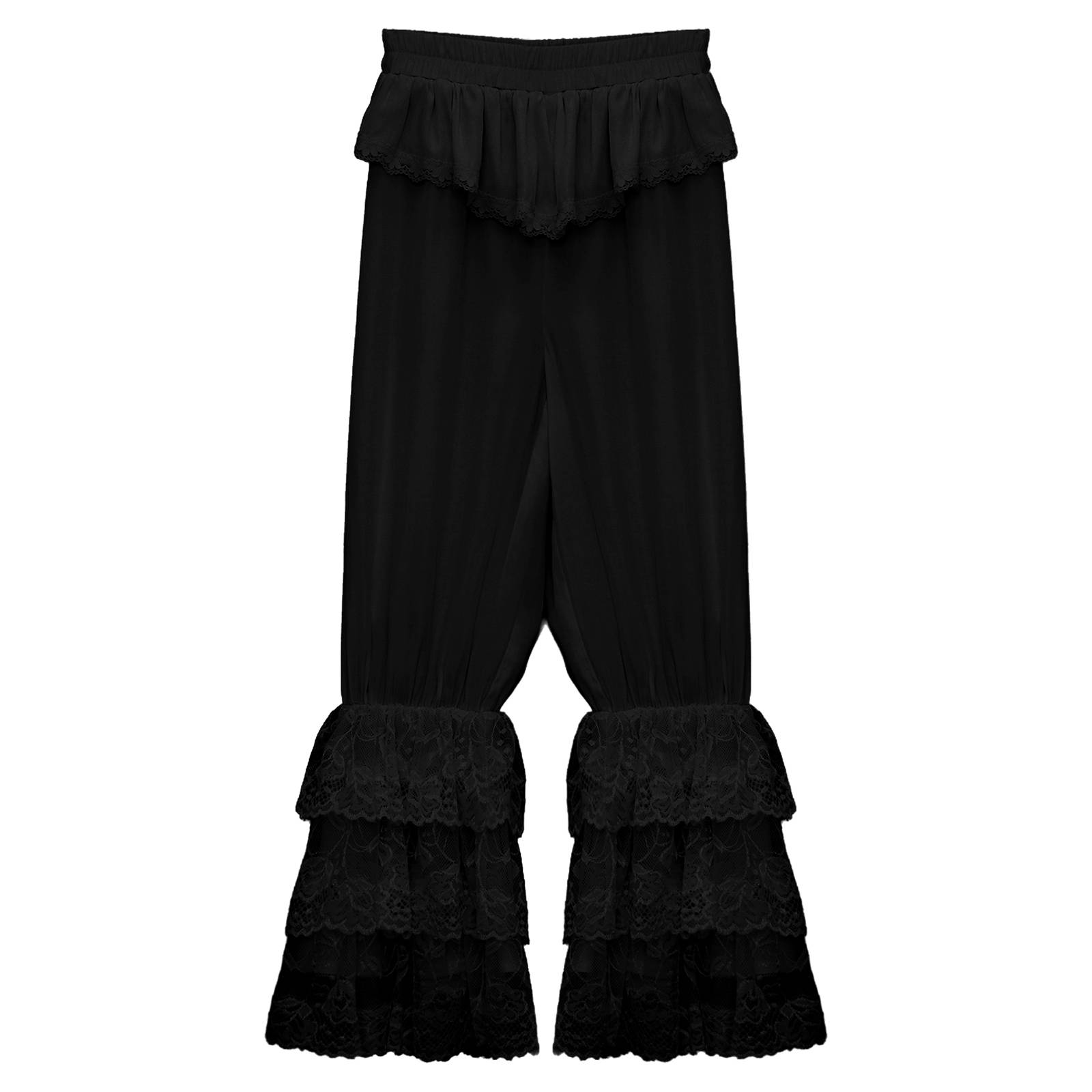 Kids Girls Long Pants Fancy Dress Bloomer Soft Lightweight Pantaloons Cosplay