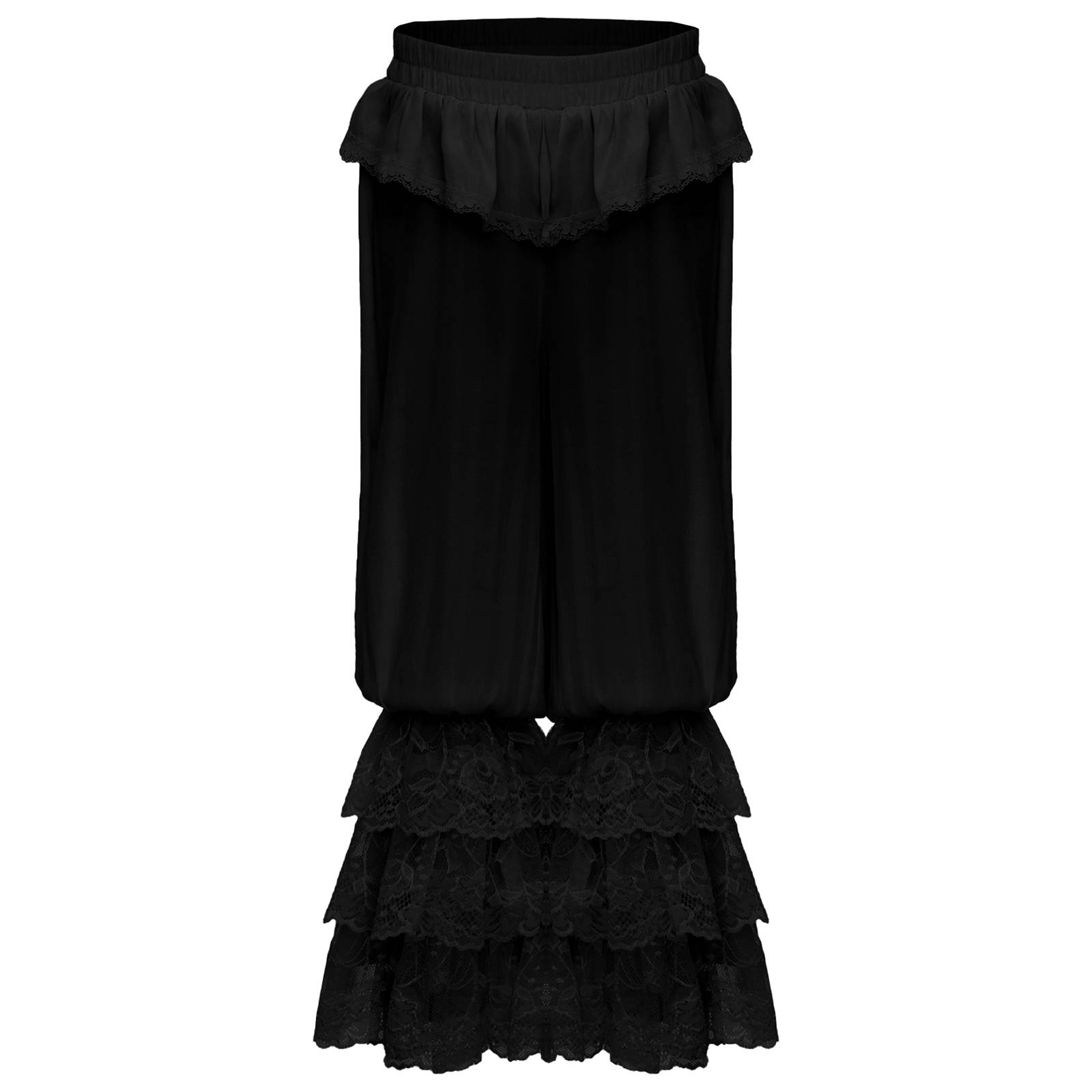 Kids Girls Long Pants Fancy Dress Bloomer Soft Lightweight Pantaloons Cosplay