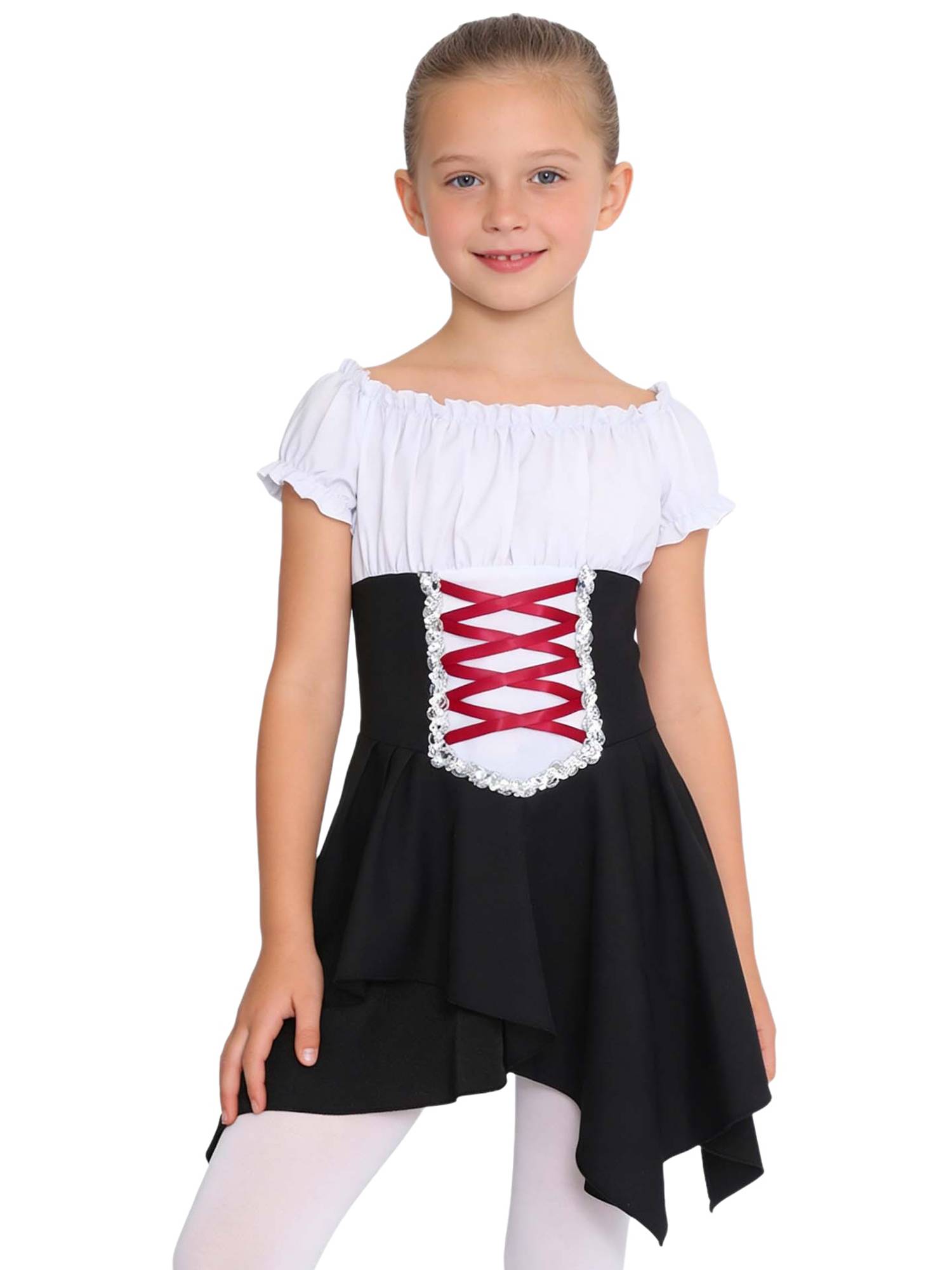 Girls Medieval Renaissance Dress Vintage Halloween Carnival Costume