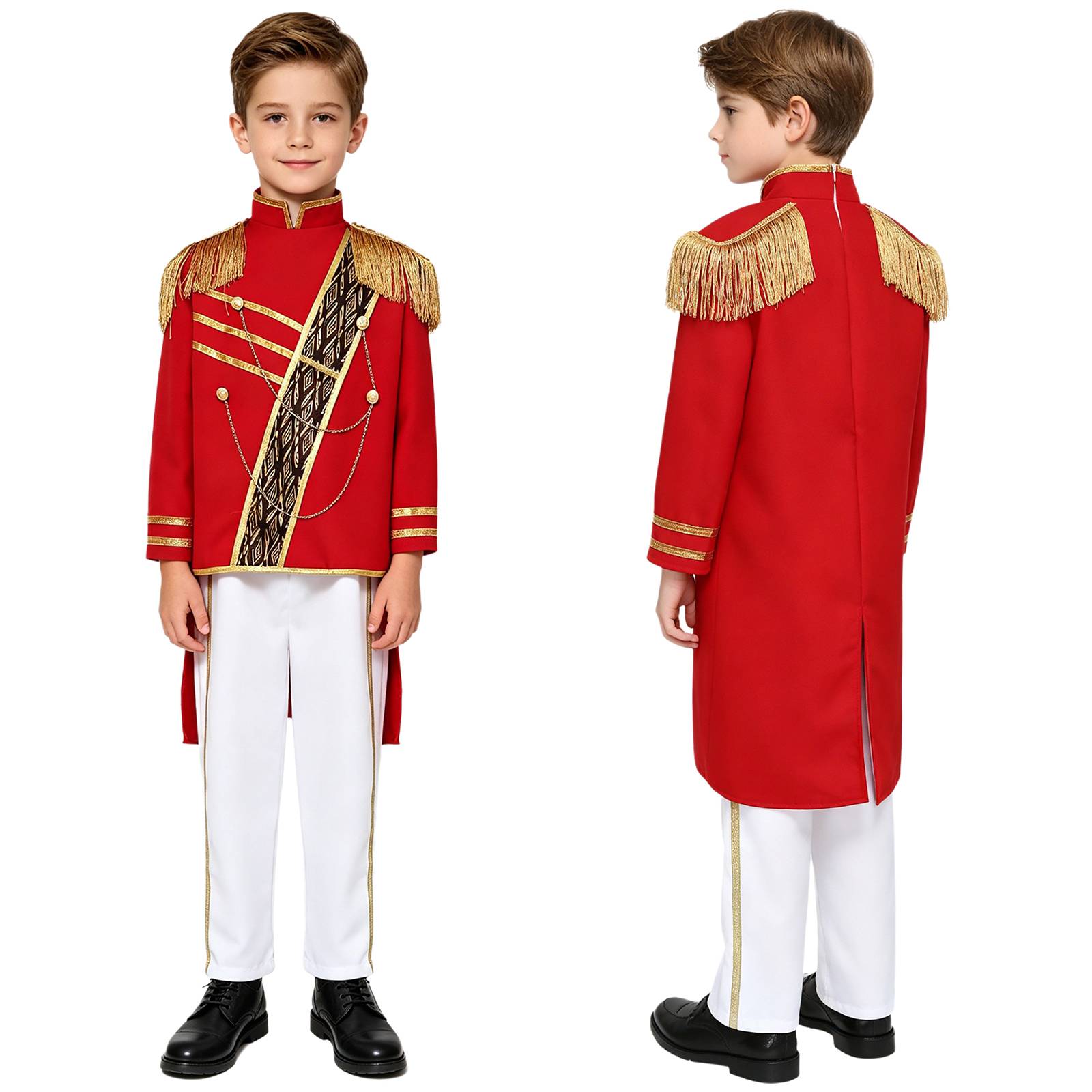 Boys Costume Coat Top Outfit Performance Set Court Photo Shooting Formal Theme