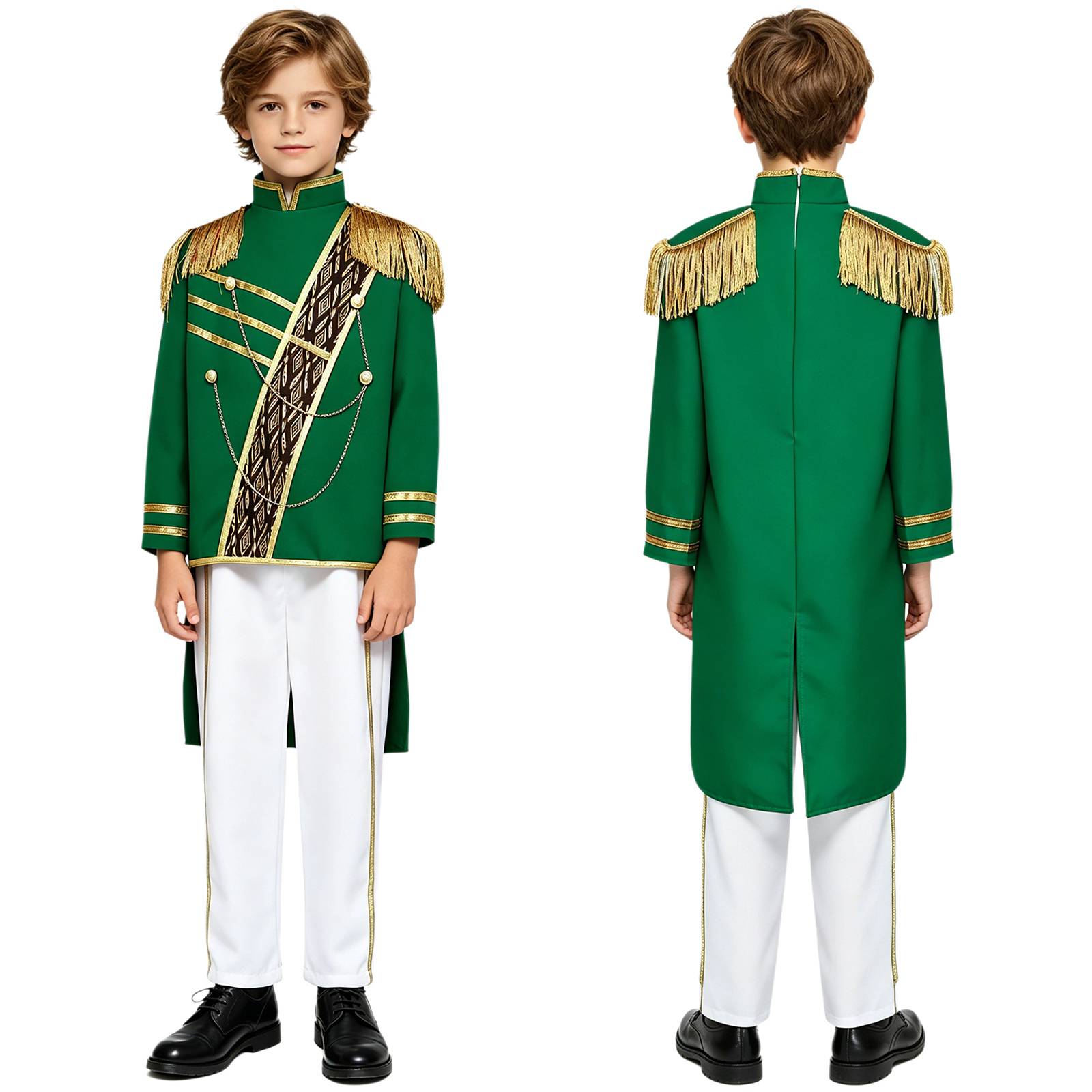 Boys Costume Coat Top Outfit Performance Set Court Photo Shooting Formal Theme