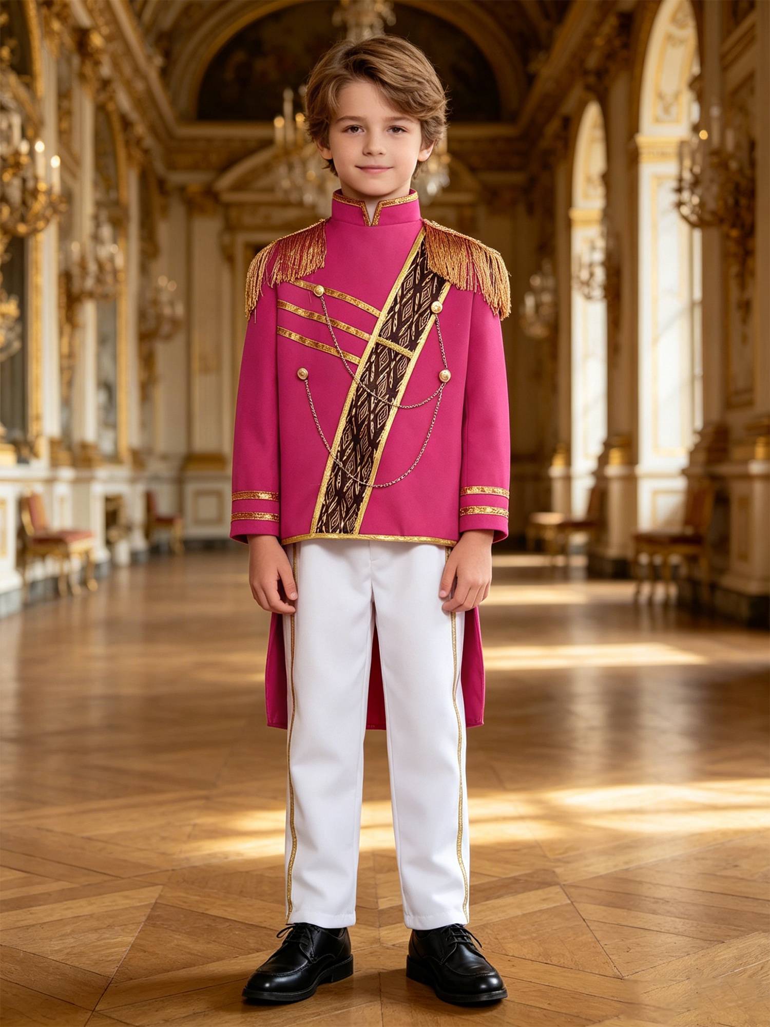Boys Costume Coat Top Outfit Performance Set Court Photo Shooting Formal Theme