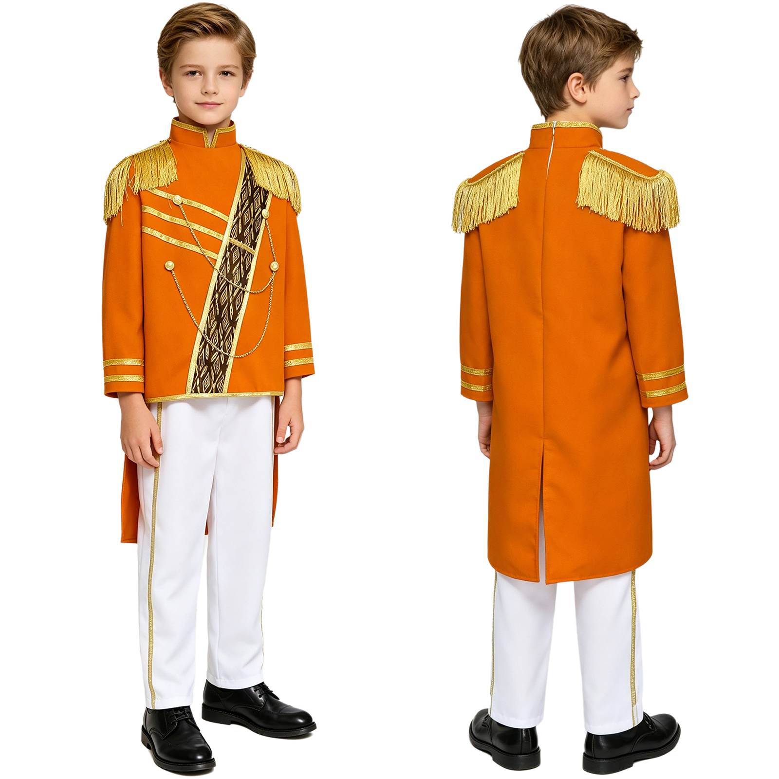 Boys Costume Coat Top Outfit Performance Set Court Photo Shooting Formal Theme