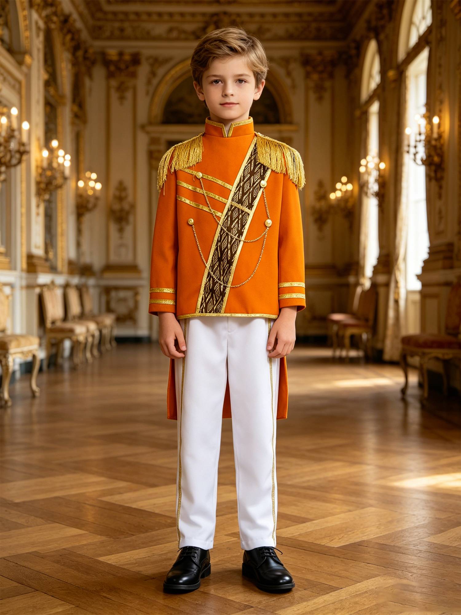 Boys Costume Coat Top Outfit Performance Set Court Photo Shooting Formal Theme