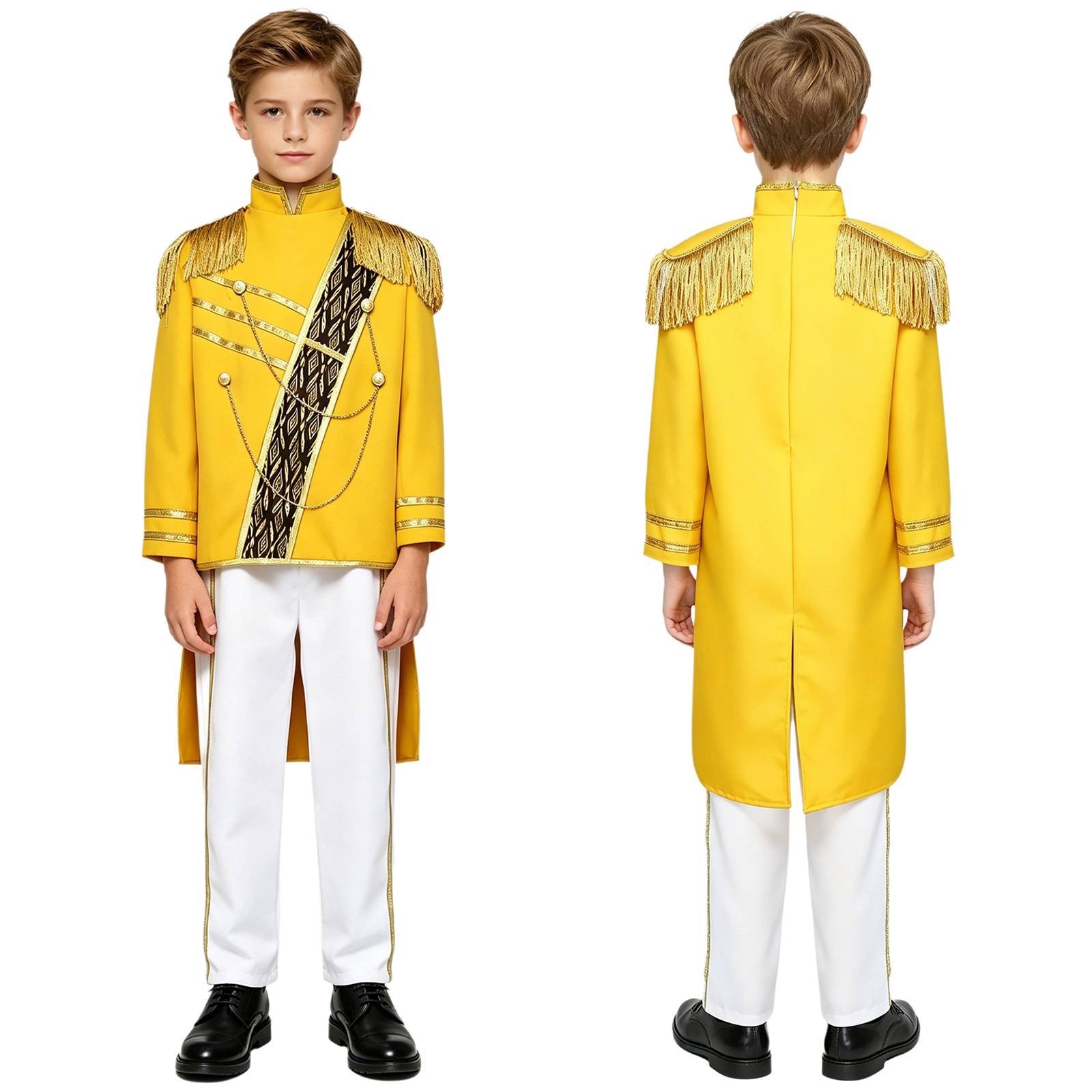 Boys Costume Coat Top Outfit Performance Set Court Photo Shooting Formal Theme