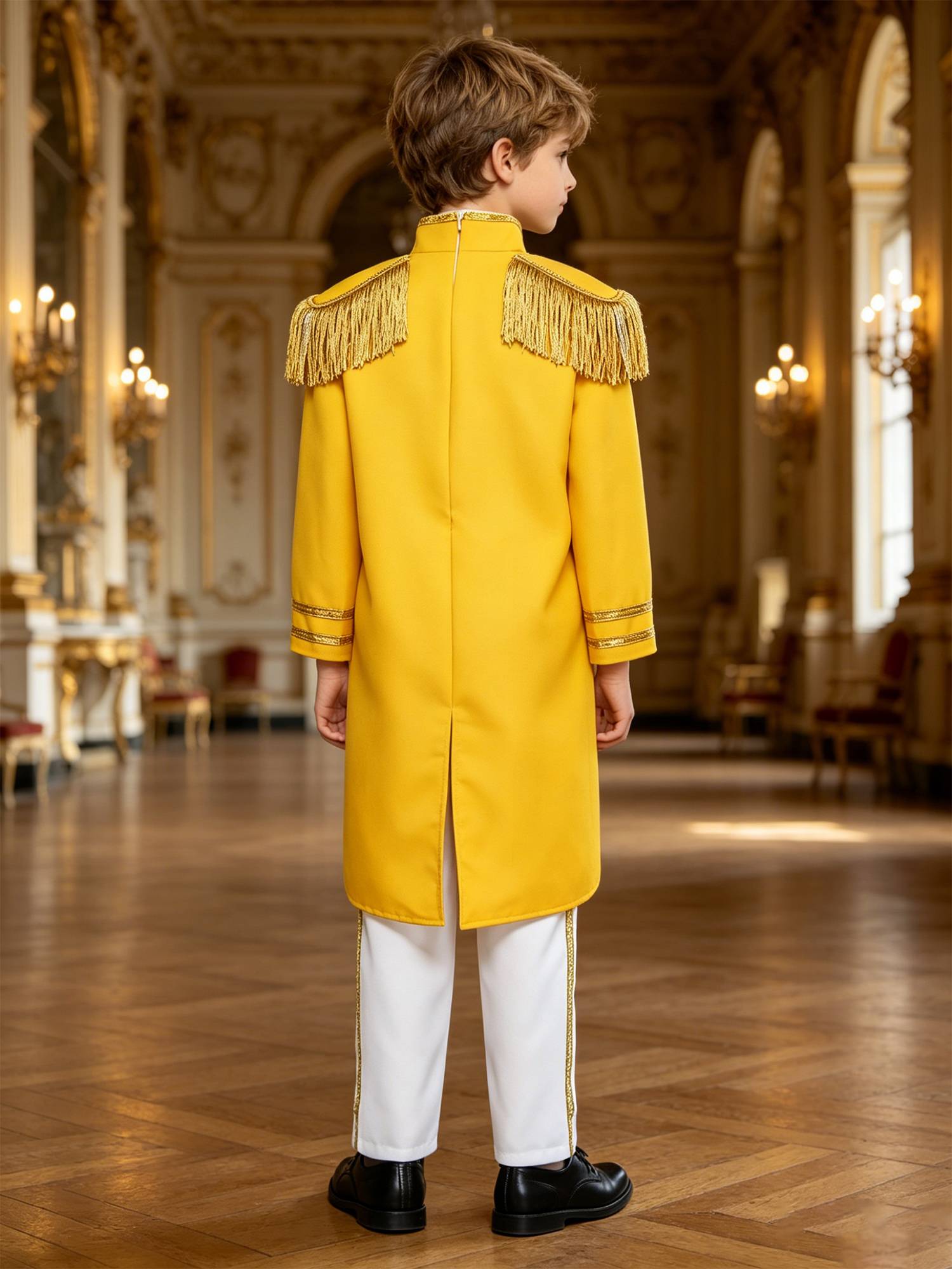 Boys Costume Coat Top Outfit Performance Set Court Photo Shooting Formal Theme