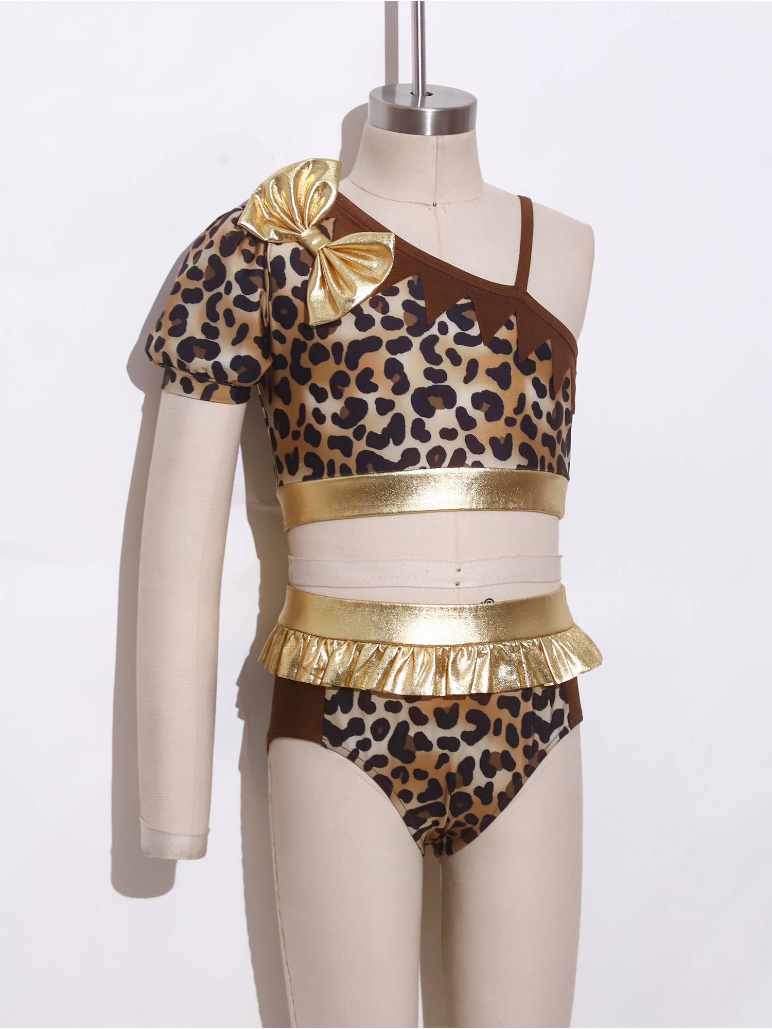 Kids Girls Costume Competition With Briefs Child Dancewear Leotard Ballet Shiny