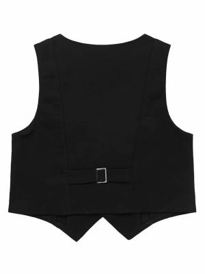Kids Boys Single-Breasted Vest back image