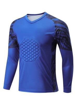 Kids Boys Long Sleeve Protective Sponge Pads  Football Goalkeeper Sport Top back image