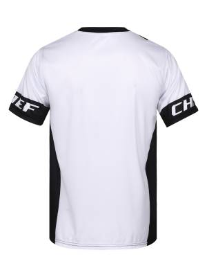 Men Round Neck Short Sleeve Cooking Utensil Print Chef T-shirt back image
