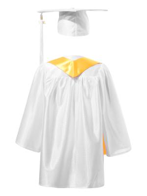 Kids Preschool Primary School Graduation Gown Uniform Set back image