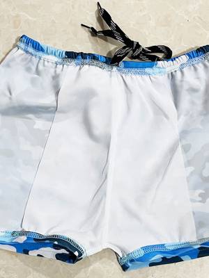 Kids Boys Two Pieces Short Sleeve Top and Shorts Swimsuit Set back image