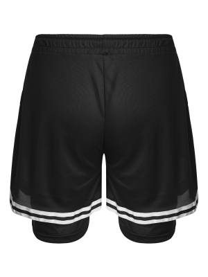 Kids Boys Built-in Leggings Sport Shorts Drawstring Training Shorts back image