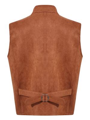 Boys Medieval Vintage Double Breasted Gothic Steampunk Waistcoat back image