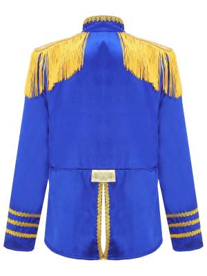 Kids 1960s British Long Sleeve Fringe Musician Costume Shirt back image