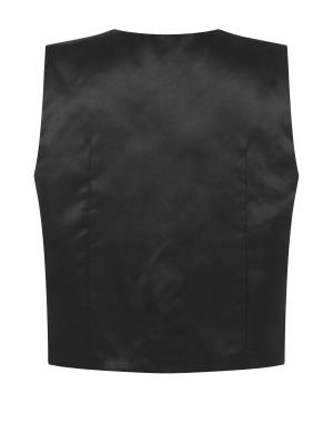 Kids Boys First Communion Waistcoat V Neck Button Up Tank Top back