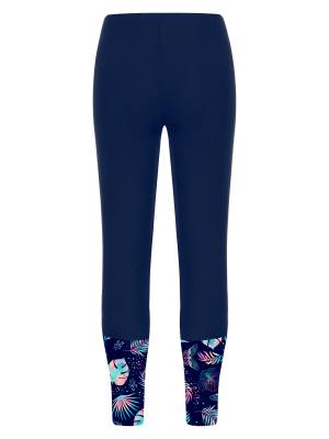 Kids Girls High Waist Fish Scales Print Swimming Pants back image
