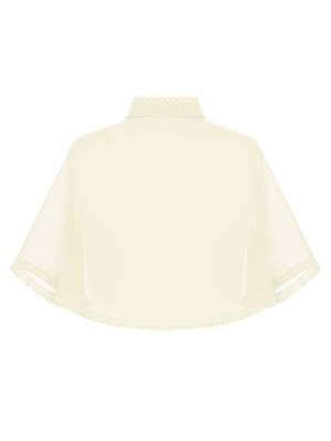 Kids Girls Chiffon Cape with Exquisite Brooch Shawl back image