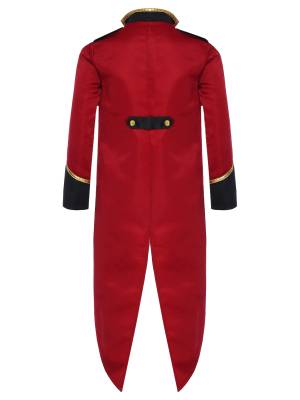 Kids Boys Medieval Steampunk 2-in-1 Long Sleeve Tailcoat back image