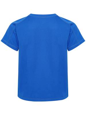 Kids Boys Short Raglan Sleeve Solid Color Moisture-Wicking Sports T-shirt back image