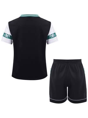 Kids Boys 2pcs Sports Set Quick-Drying Short Sleeve T-shirt and Shorts back image