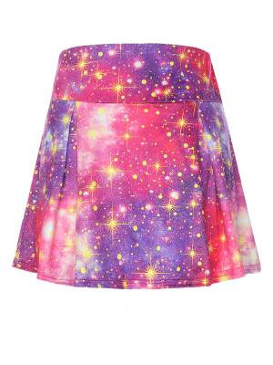 Women A-line High Waist Pleated Sport Skirt for Tennis Golf back image