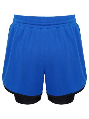 Kids Boys Solid Quick Drying Breathable Drawstring Sports Shorts back image
