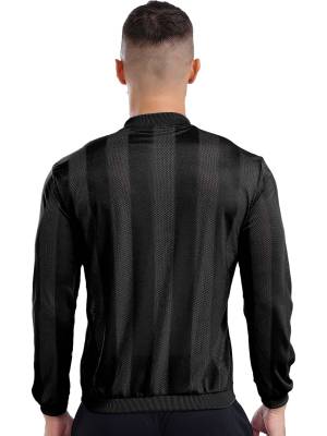 Men Stand Collar Long Sleeve Zipper Sun Protection Sports Jacket back image