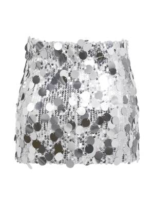 Kids Girls Sequin Hip Wrap Miniskirt with Solid Underpants back image