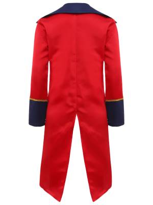 Kids Long Sleeve Lapel British Tailcoat Medieval Costume back image