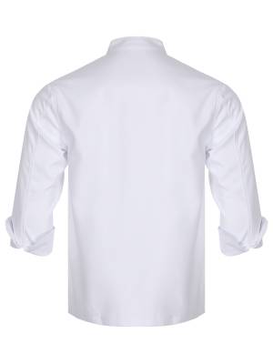 Adults Cross-Over Collar Long Sleeve Chef Jacket back image