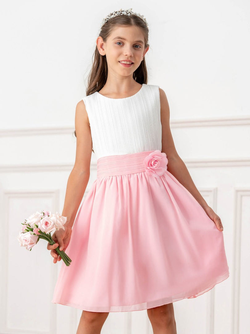 Colorblock A-line Dress for Kids Girls