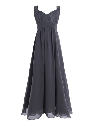 Toddler/Kids Girls Chiffon Lace High-Waist Dress front image