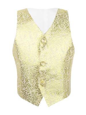 Kids Boys Sleeveless Glossy Gentleman Formal Vest front image