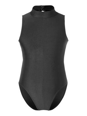 Kids Girls Sleeveless Cutout Back Gymnastics Leotard front image