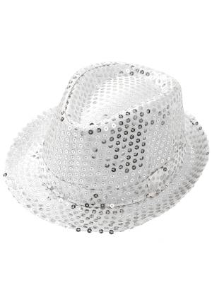 Kids Solid Sequins Fedora Hat for Party