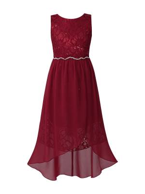 Kids Girls Mesh & Chiffon High-Low Party Dresses