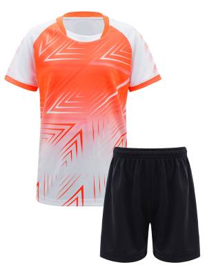 Kids Boys Two Pieces Short Sleeve T-shirt and Shorts Football Sets