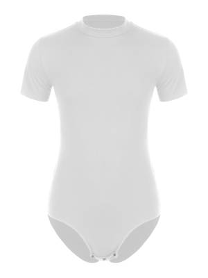Men One-Piece Undershirt Short Sleeve Gymnastic Leotard