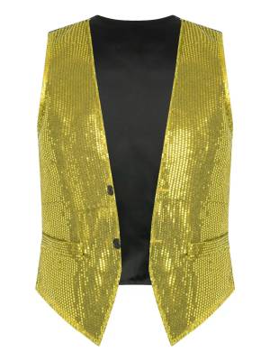 Adults Sparkling Sequin Vest Sleeveless Waistcoat Jazz Dance Tops