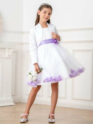Toddler/Kids Girls Applique Embroidery Bolero Jacket