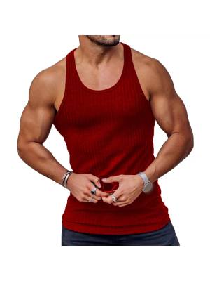 Men U Neck Sleeveless Racer Back Tank Top front image