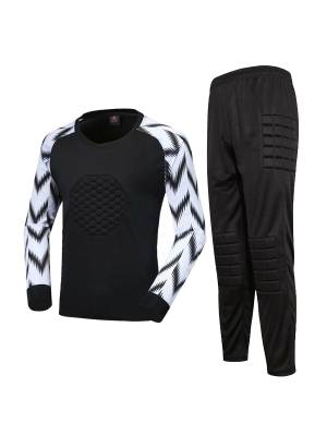 Men Football Goalkeeper Goalie Sport Suit Long Sleeve Top and Pants Sets front image
