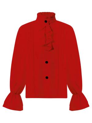 Kids Flare Sleeve Solid Color Renaissance Medieval Retro Shirts front image