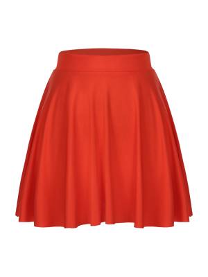 Women Solid Color Ruffle Skirt Sportwear